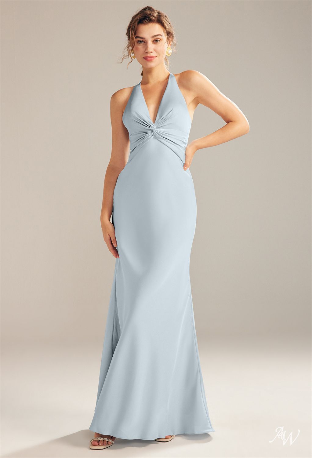 Floor-length Mermaid Maxi Dress-Blue #color_Baby Blue