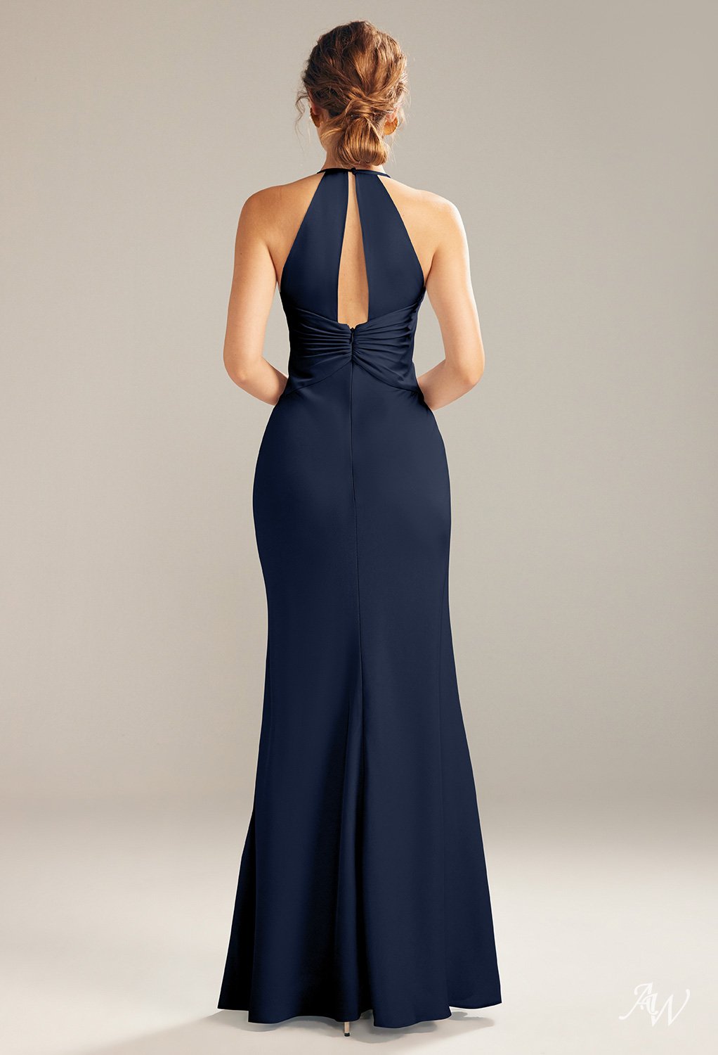 Floor-length Mermaid Maxi Dress-Blue #color_Dark Navy