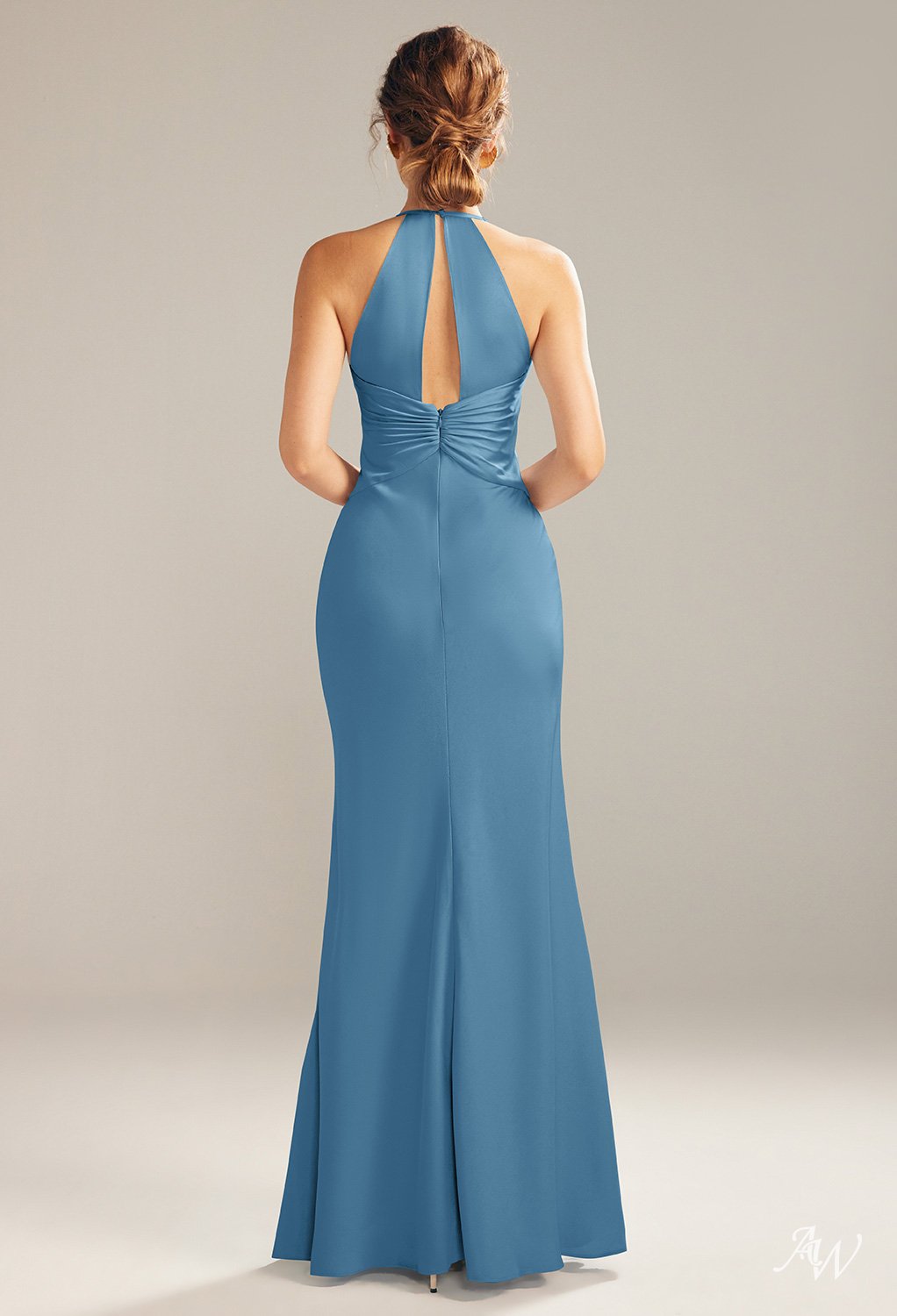 Floor-length Mermaid Maxi Dress #color_Ink blue